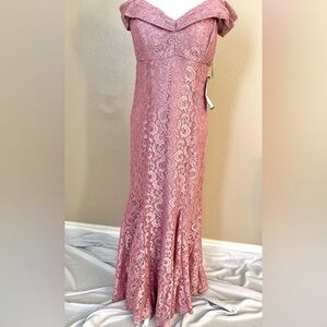 R&M Richards Mauve Lace Formal or Mother of the Bride Gown